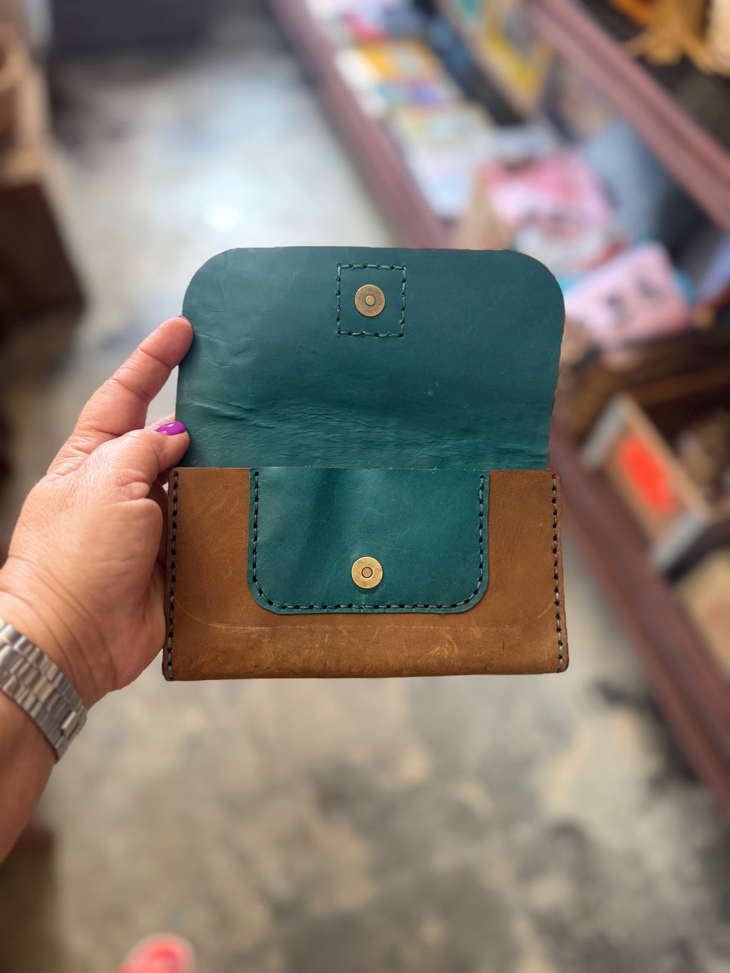 Cartera en cuero