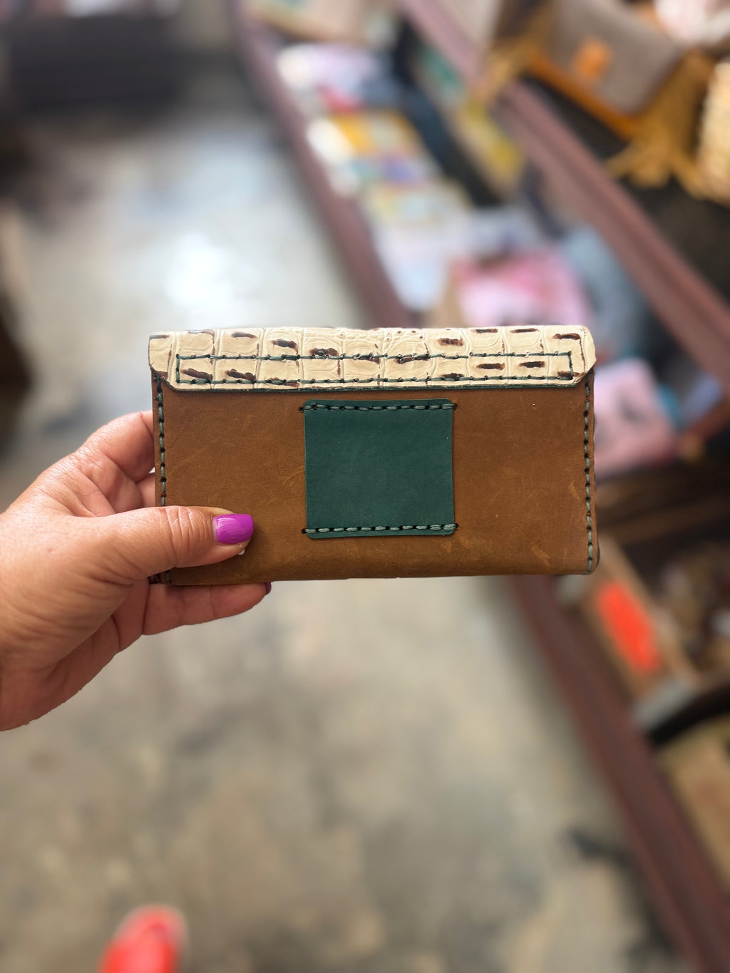 Cartera en cuero